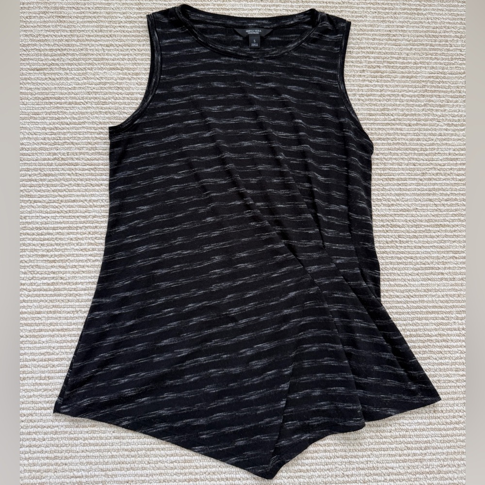 Simply Vera Vera Wang Black and White Striped Women's Sleeveless Top